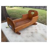 Wood Baby Doll Cradle