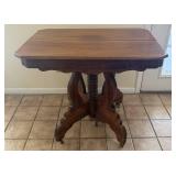 Victorian Style Parlor Table on Casters