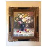 Ornate Framed Floral Painting