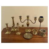 Brass Candle Holders & Candelabras