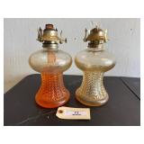 Pair of oil lamps