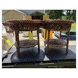 2 Basket Tables, 1 Folding Table