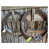 3 Heavy Duty Pulley Tow Cables 1/2"