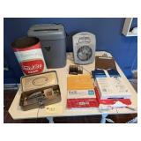 Office Supplies, Trash Can, Shredder, etc.