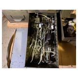 Green Metal Drawer and Contents