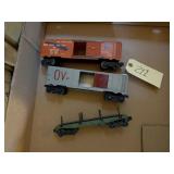 Three Model Train Cars