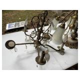Two Chandeliers and Vintage Lamp