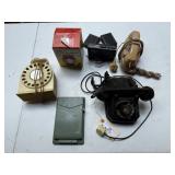 Vintage Safety Signal, Rotary Phone, etc.