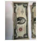 Red Stamped U.S. Bills