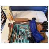 Utensils, Vintage Silverware, Knives, Mixer
