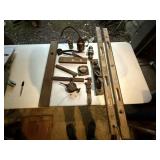 Antique Tools, Planter, Wrench, Whetstone, etc.