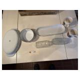 McCoy Serving Dish, 2 Butter Dishes, Mugs, etc.