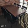 Wooden 6 Top Table w/ 6 Wooden Chairs