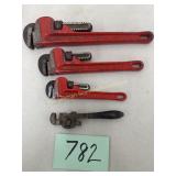 3 Craftsman Pipe Wrenches, misc. wrench
