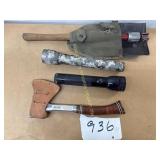 Flashlights, Fold Up Shovel, Hatchet