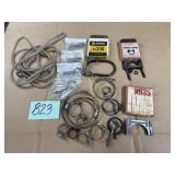 Muffler clamps,  gear hose clamps etc.