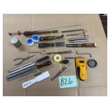 Stud finder, file holders, misc. box