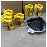 Pennzoil Oil with oil trays and funnel