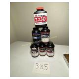 5 opened Powder  Aprox 3 1/2 lbs powder total