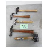 4 Misc. Hammers, Rubber Mallet