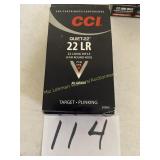 cci  22 lr  500 cartridges quiet-22 710 fps 40 gr.