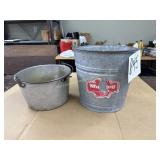 2 Galvanized buckets