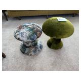 2 Mushroom Footstools