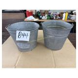 2 Galvanized buckets