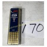 CCI 22 LR HP 100 rounds Hollow Point 36 gr 1260fps