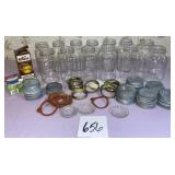 13 Quart jars, Ball and Mason
