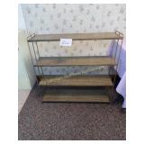 Metal book shelf, 36 1/2" W x 35 3/4" T x 9" D