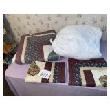 Full size Comforter, mattress pad, pillow shams