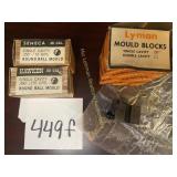 Round ball moulds 36 and 50 CAL and Lyman Mould