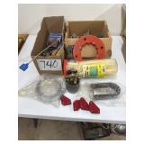 Pipe fittings, Snake, Zip ties, misc.