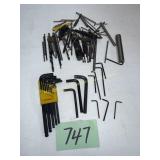 Lot of Allen wrenches, drill bits