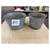 2 Galvanized buckets