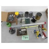 Box of brake retainer clips, elbows, screws,