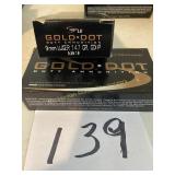9 mm speer gold dot  147 gr. hollow point