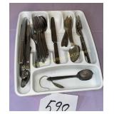 Misc. lot of flatware, silver plated, stainless