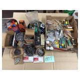 Misc. hardware, screws, nails, staples
