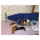 Iron, Ironing Board, Chicago Electric Power Tool,