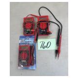 3 Cen-Tech Digital Multimeters