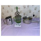 Anchor-Hawking Green cup with hand mixer, sifters