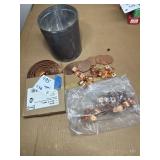 WROT Copper Hanger Strap 2.5 lbs and misc in can