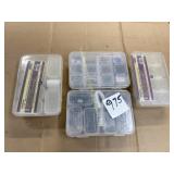 Plastic Organizers--2 With Contents and 2 Empty