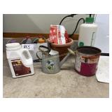 Lawn sprayer, watering can, box of lawn