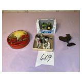 Made in Japan dog and 3 pups, 1 damaged