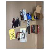 Punches, Sewing Awl, Wing Nuts, Tile Pliers, and