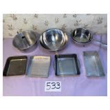Mixing Bowl, Cake/Bread Pans,