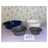 4 Granite bowls